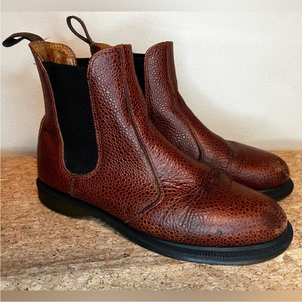 Dr. Martens Flora Chestnut Coastal Leather Ankle Boots